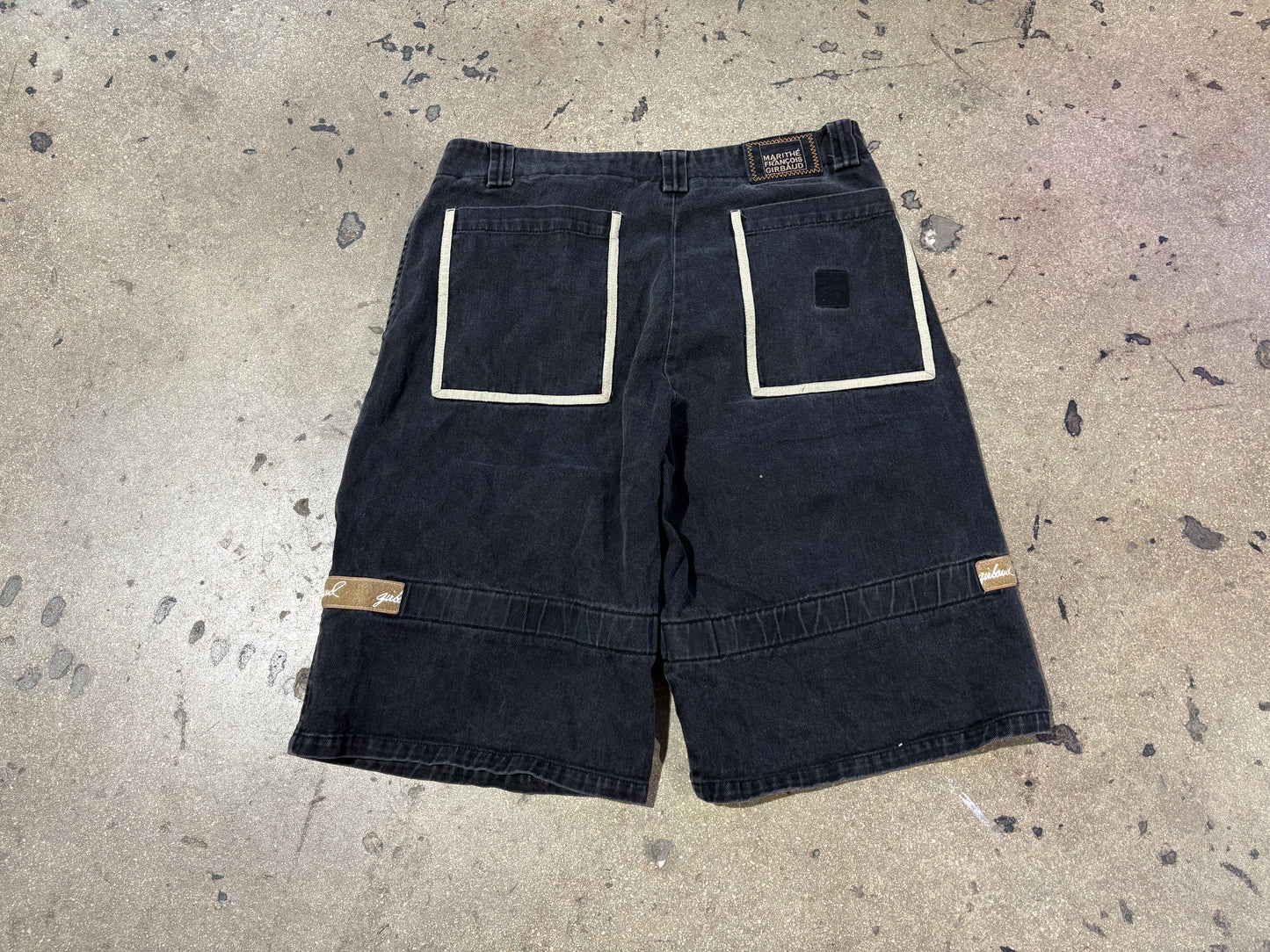 Marithe Francois Girbaud MFG Shuttle Denim Jeans - Black/ Khaki Size 38