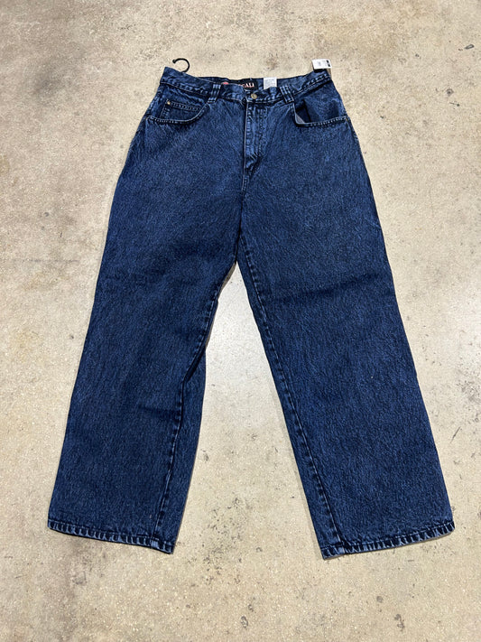 Pascali 3 Pocket Denim - Dark Blue Acid Wash Size 36