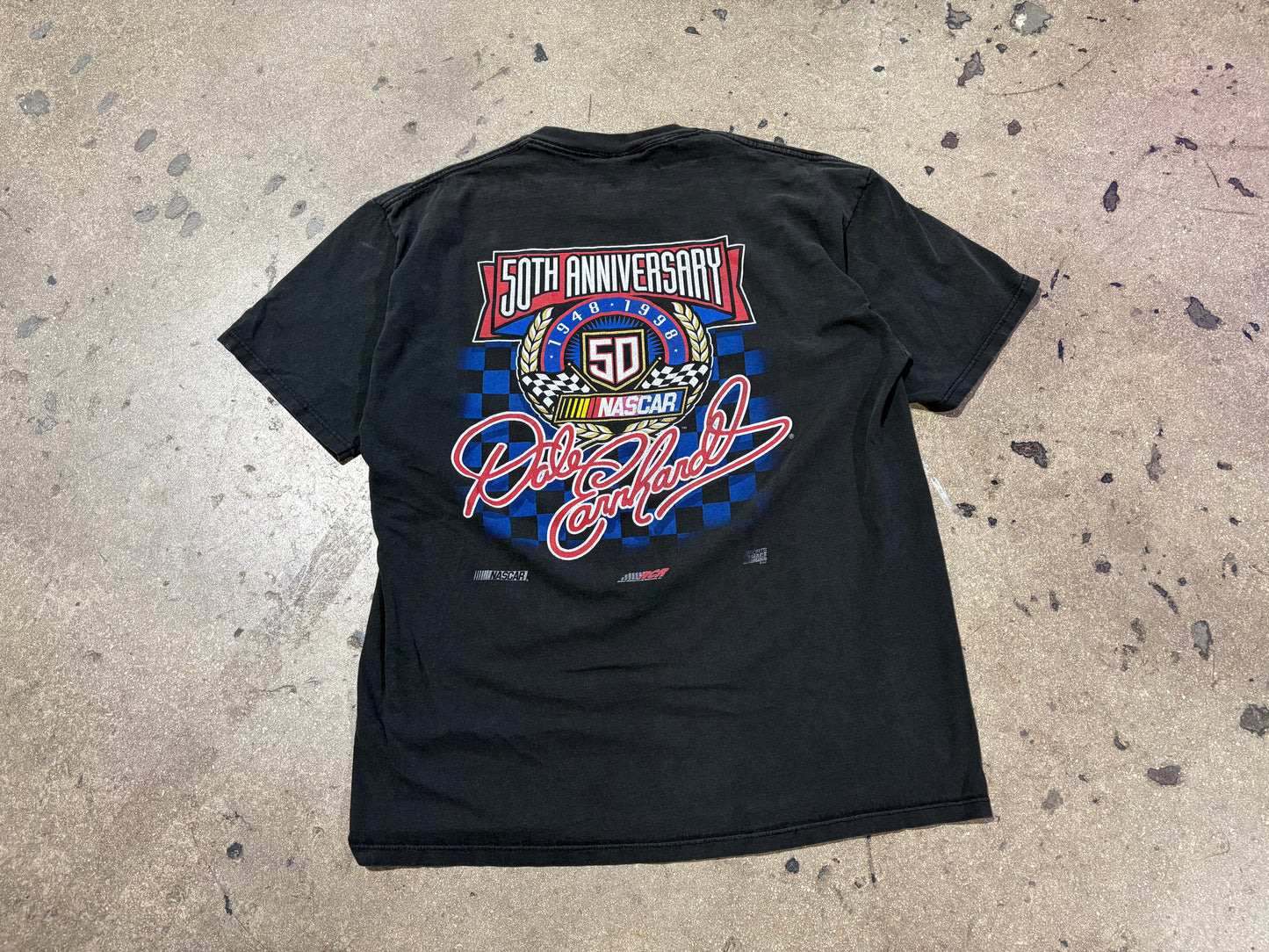 1998 Dale Earnhardt 50th Anniversary Tee - Black Size XL