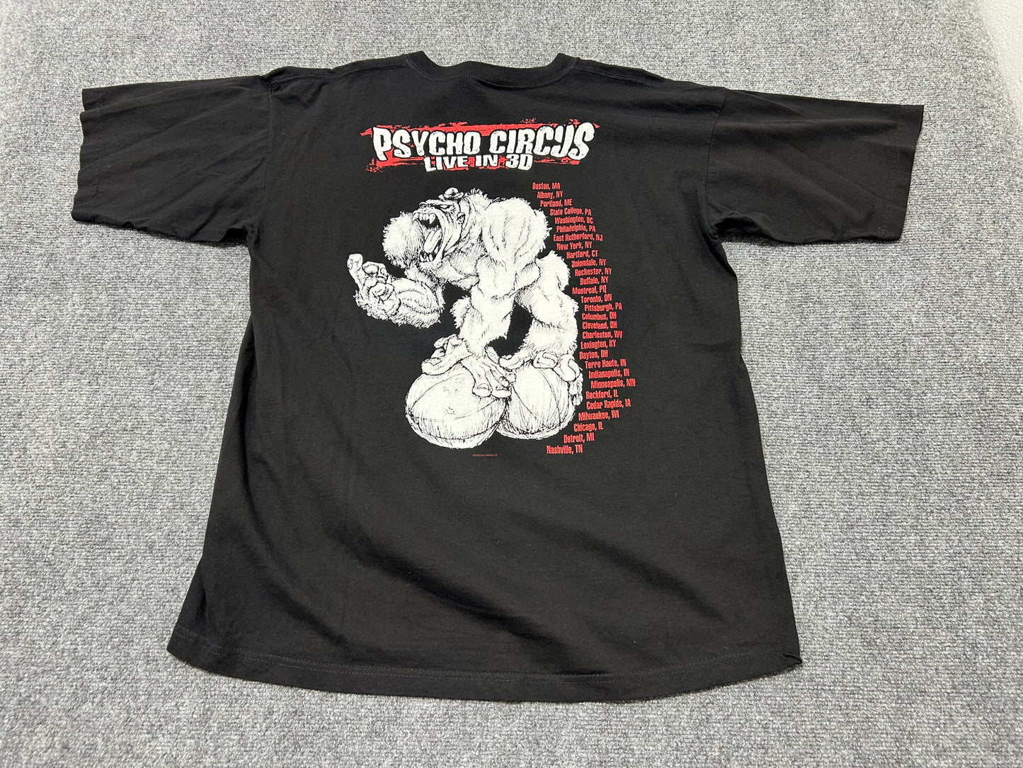 1998 Kiss Psycho Circus Tour Tee - Black Size XL