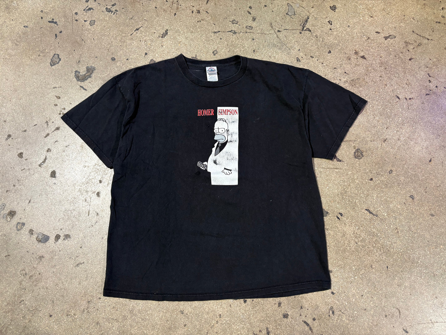 Homer Simpson Scarface Parody Tee - Black Size XXL