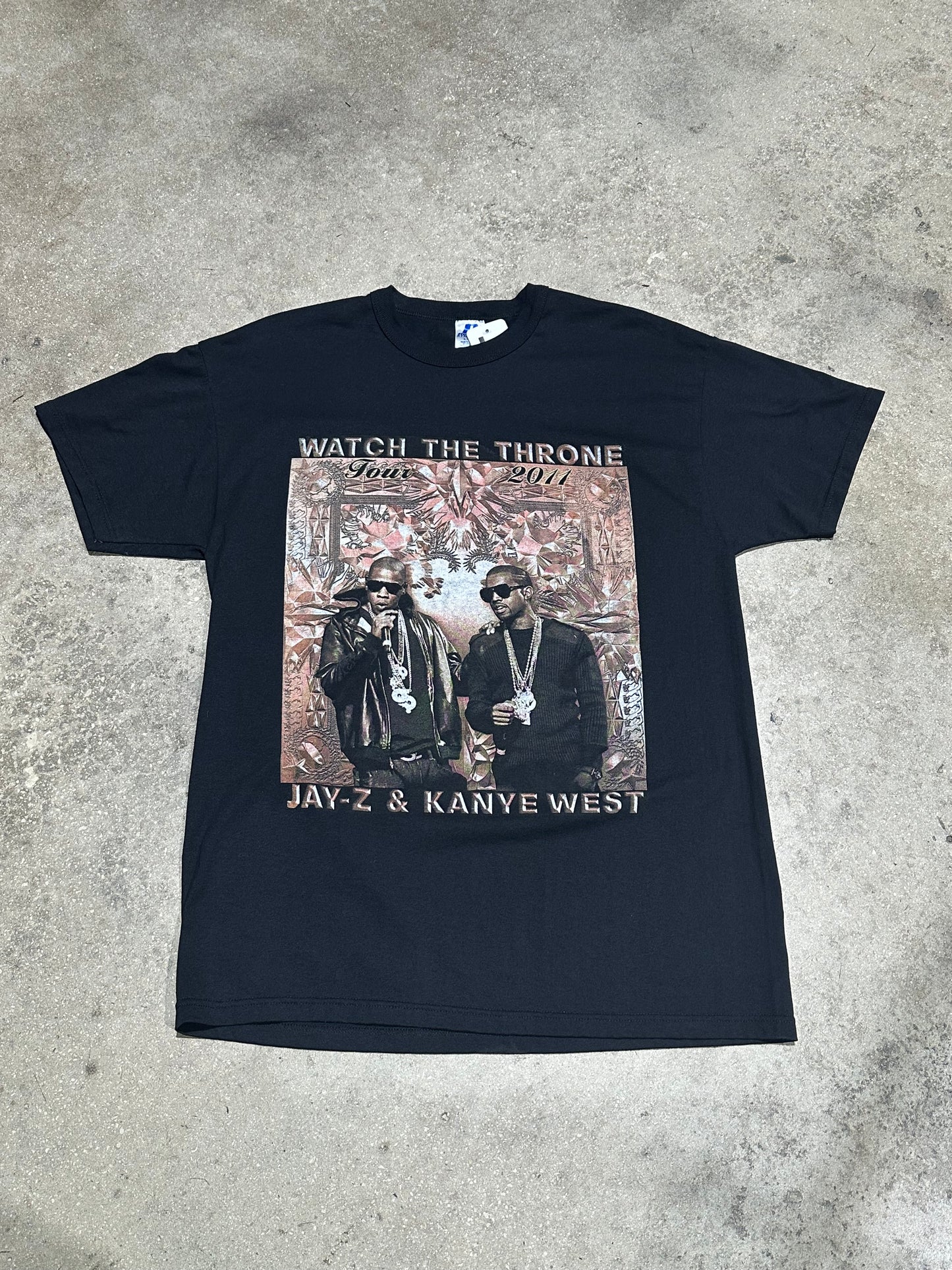 2011 Watch The Throne Tour Tee - Black Size Large