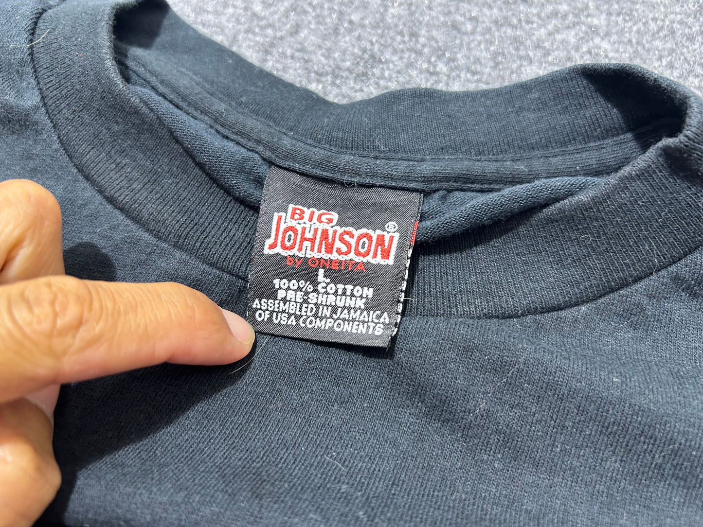 1998 Big Johnson If You Can Read This The Dick Won't Let Me Drive Tee - Black size Large