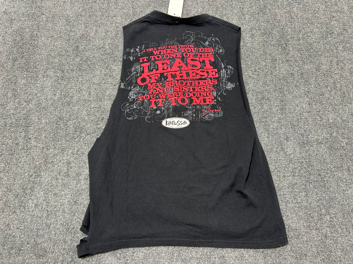 2009 Live For Him Cutoff Tee - Black Size Medium