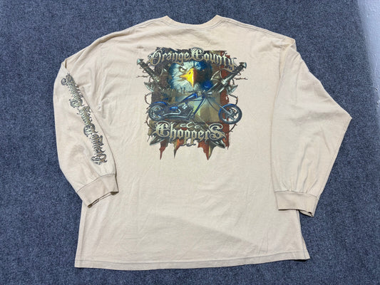 Orange County Choppers Eagle & Sword LongSleeve Tee - Biege Szie XXL