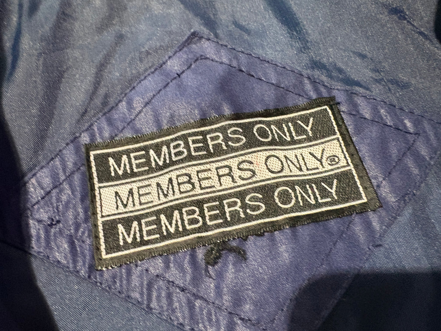 Members Only Zip Up Jacket - Navy Size XL