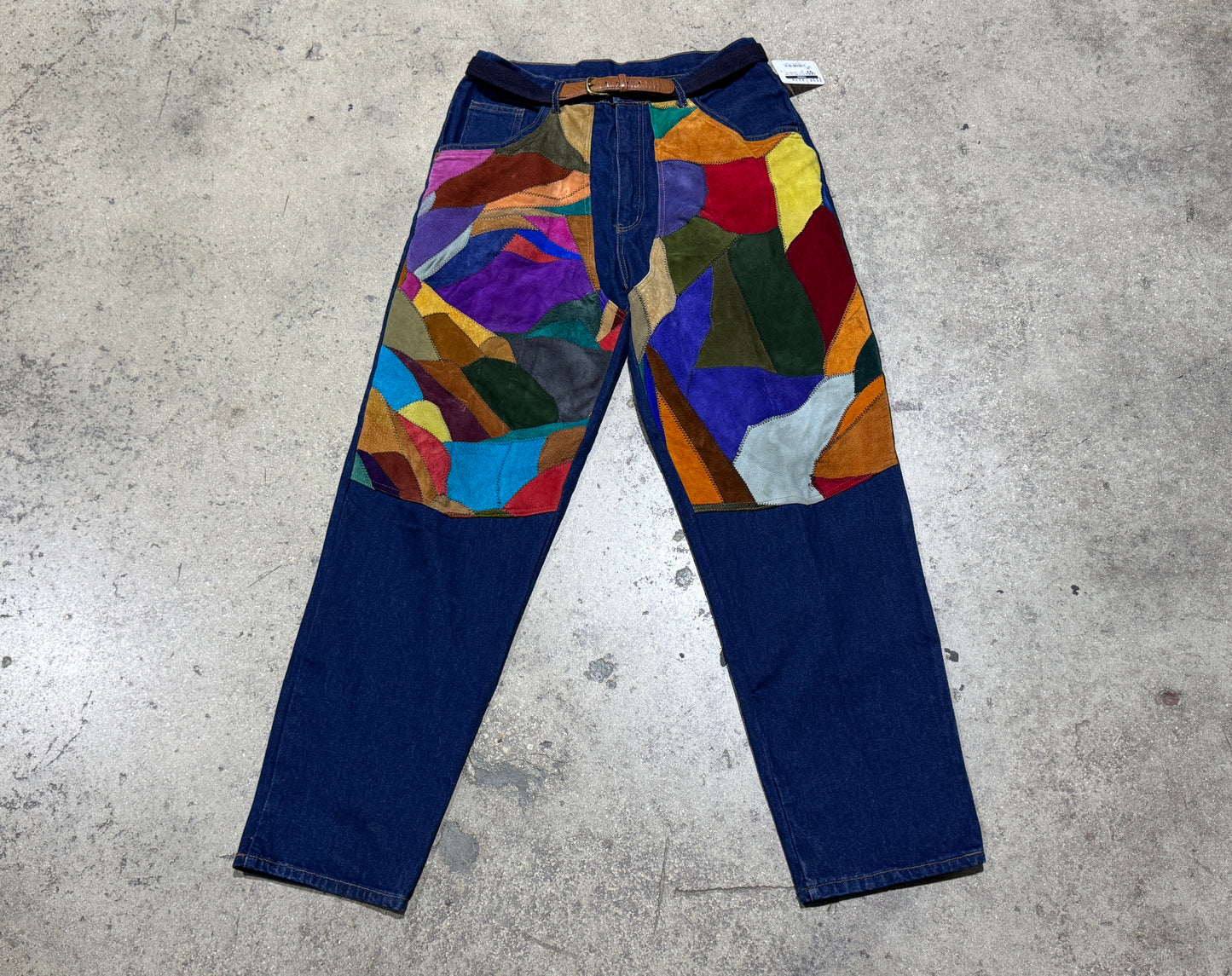 Machine Multi Color Denim Jeans - Dark Wash Size 36