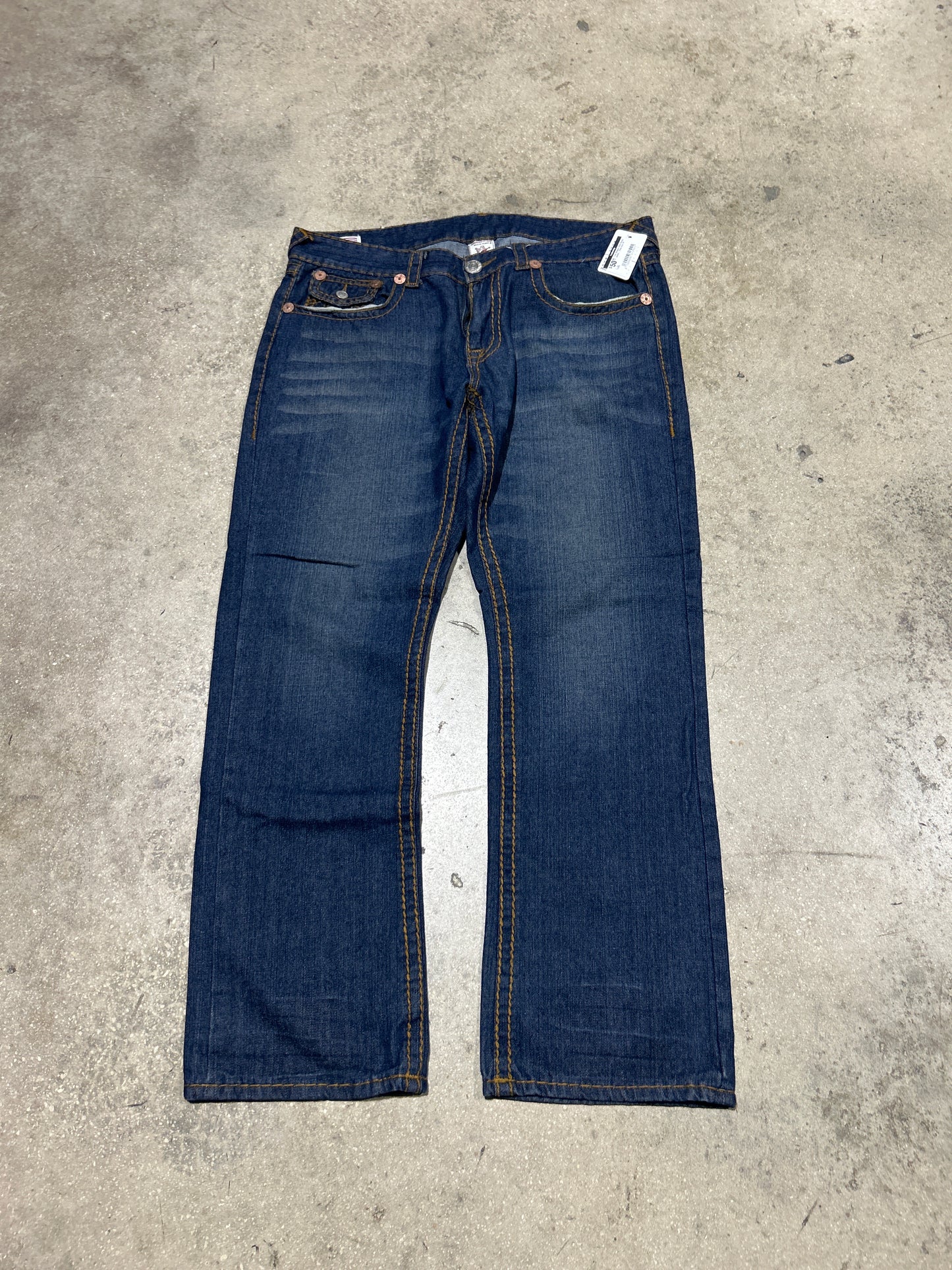 True Religion Billy Baggy Jeans - Blue Size 38