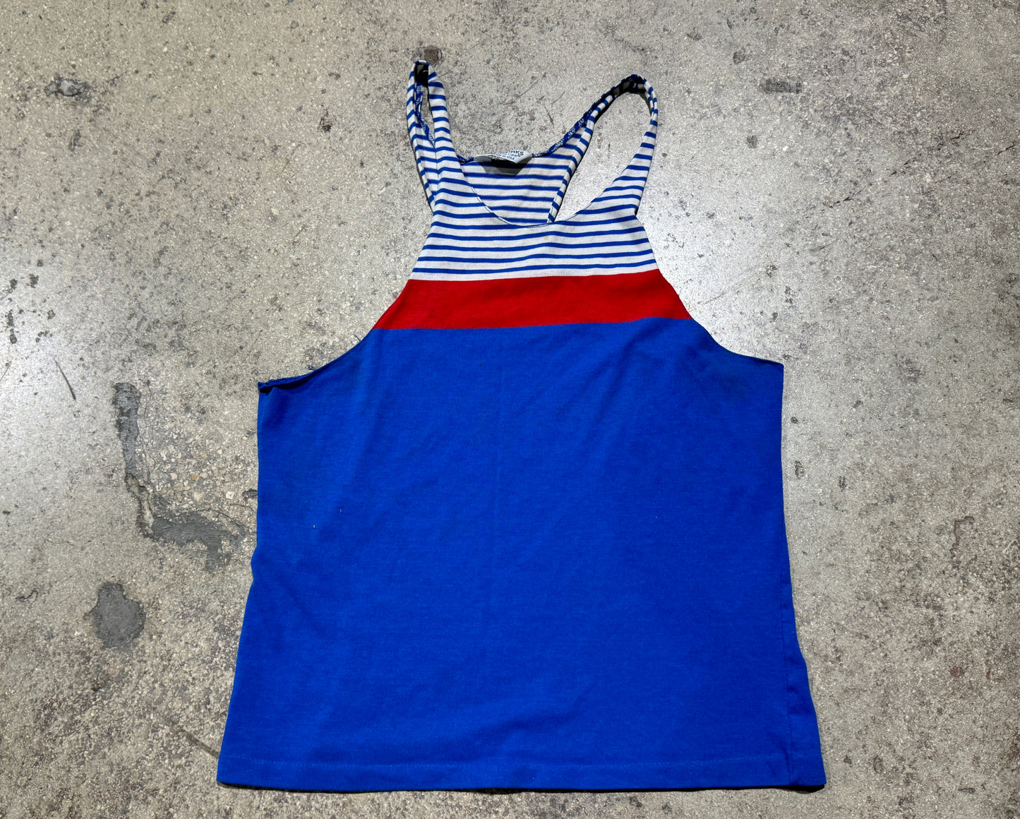 Blue/Red/White Striped Tank Size Large