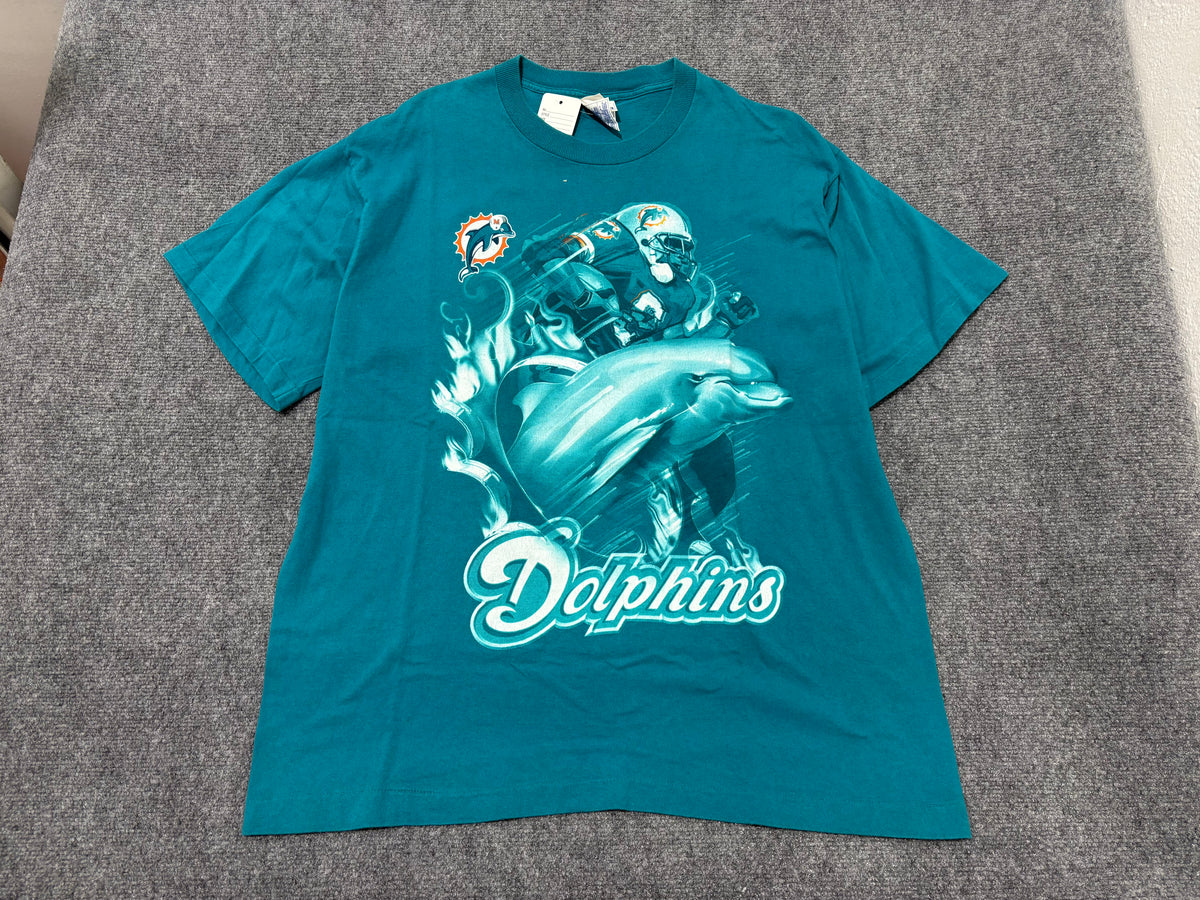 Miami Dolphins Big Dolphin Tee - Teal Size XL