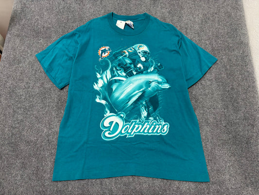 Miami Dolphins Big Dolphin Tee - Teal Size XL