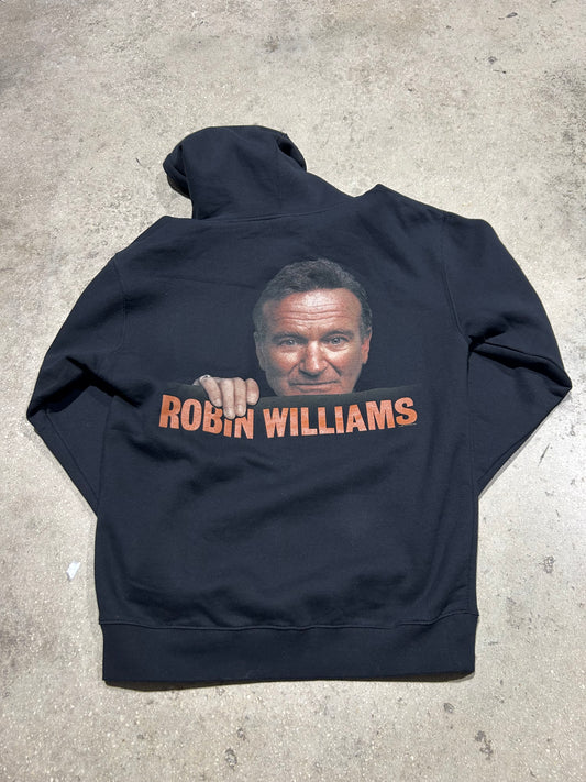 Robin Williams Zip Up Hoodie - Black Size Medium
