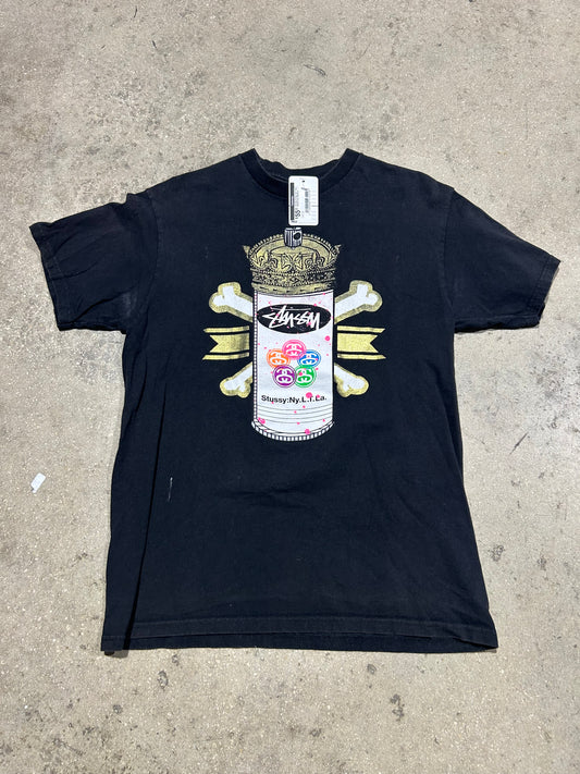 Stussy Spray Can Tee - Black Size Medium