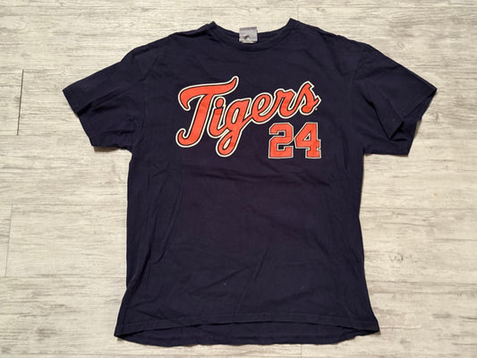 MLB Detroit Tigers Cabrera #24 Tee - Navy Size Large