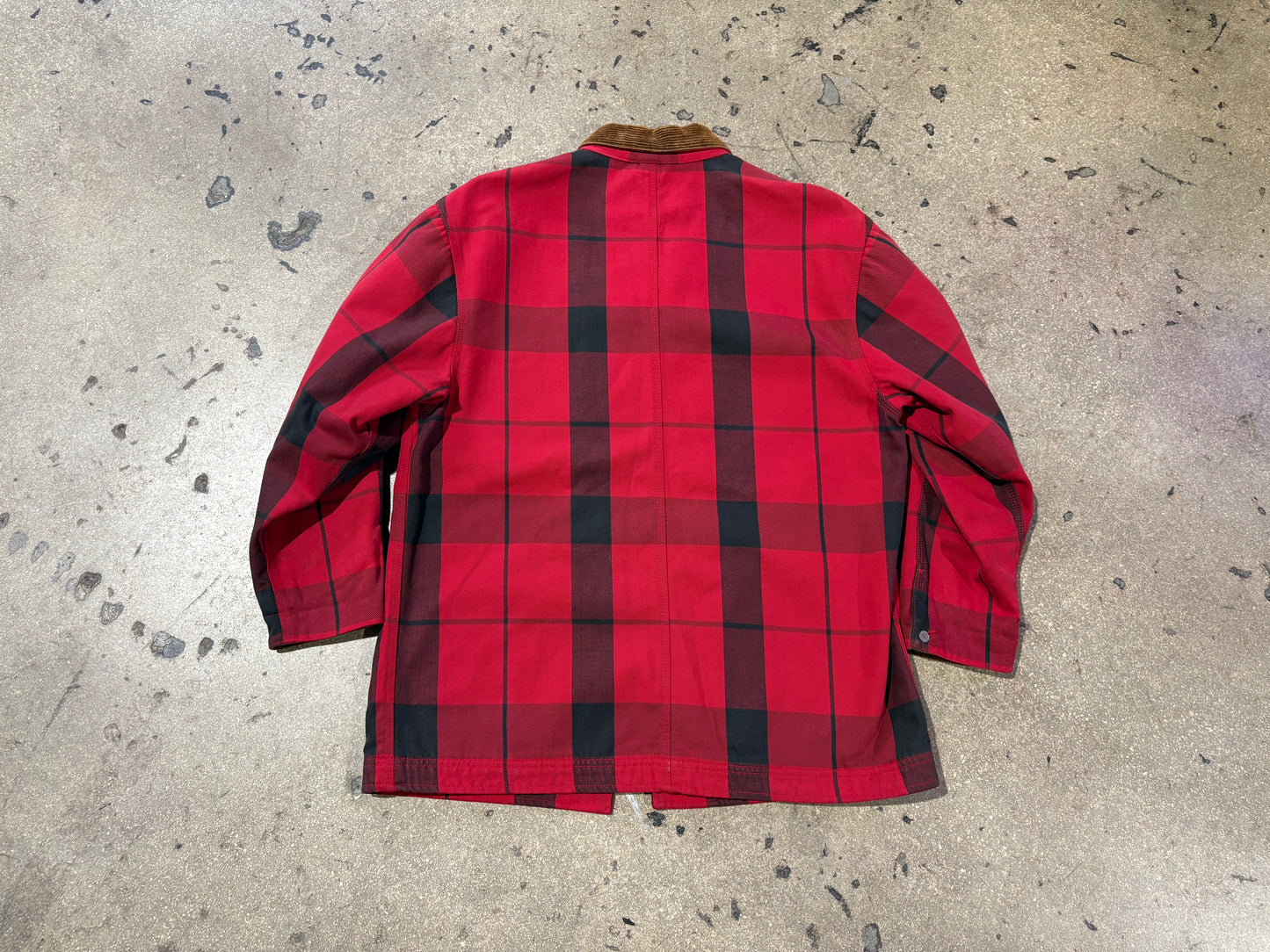 Polo Country Plaid Flannel Lined Trucker Jacket - Red Size Small
