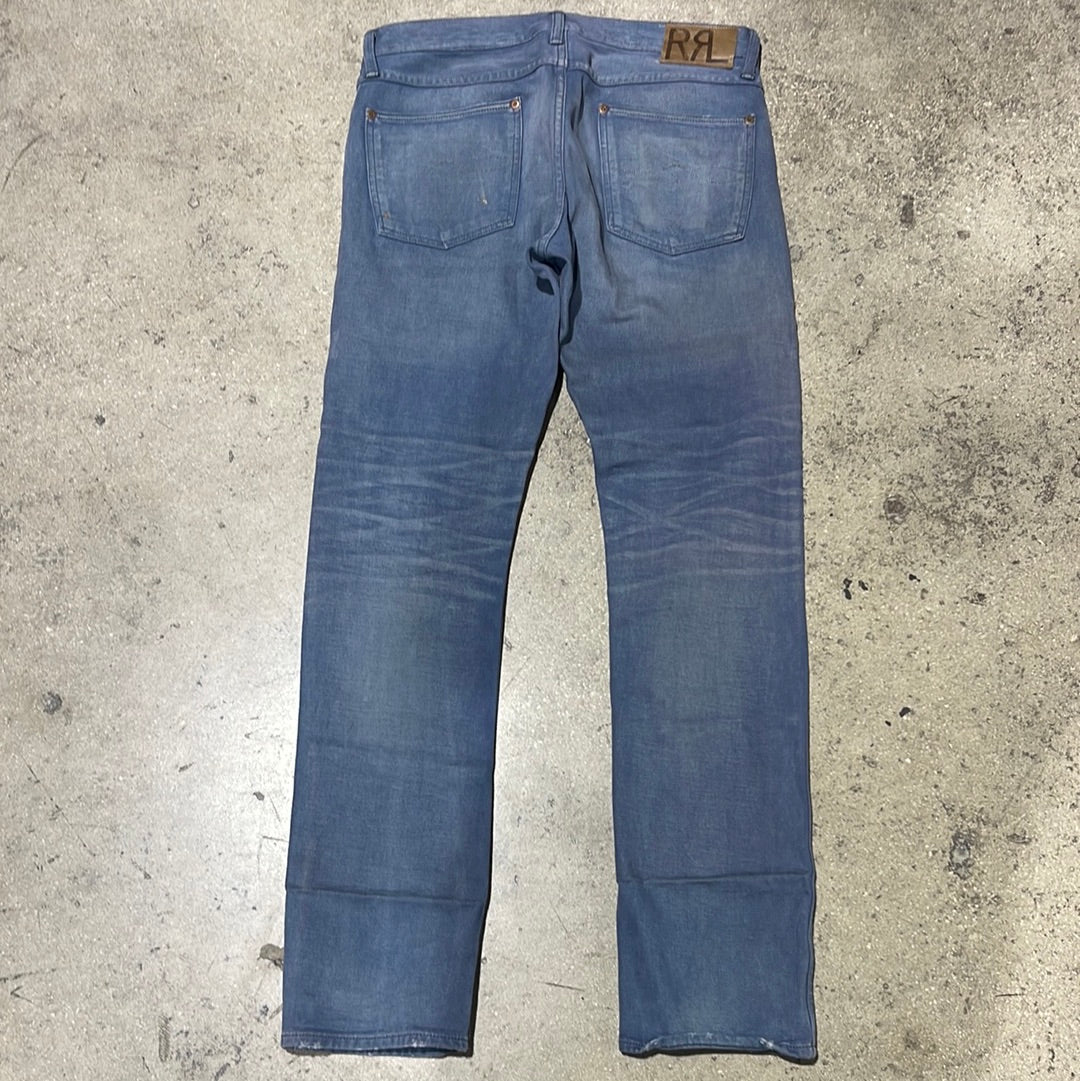 RRL Ralph Lauren Straight Leg Denim - Indigo Dye  (31 x 32)