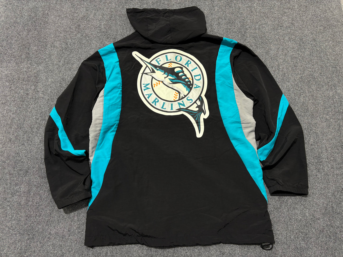 Florida Marlins Coors Windbreaker - Black / Teal Size Medium