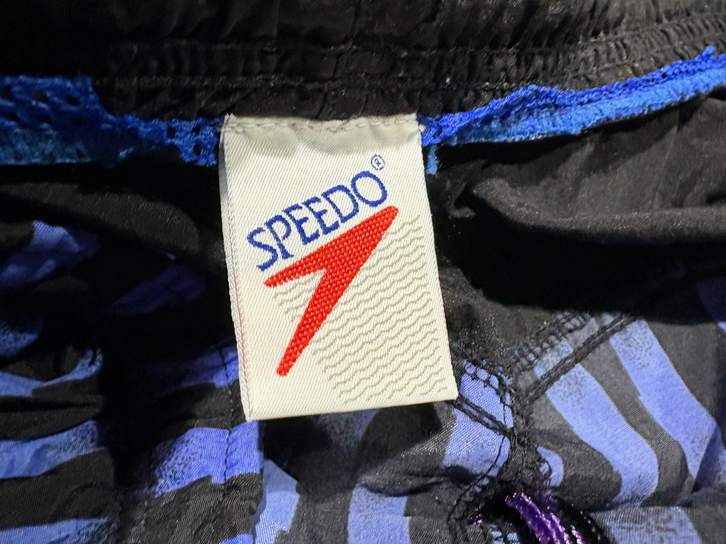 Speedo Abstract Shorts -Black/Purple Size Large