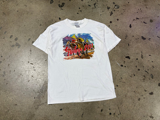 2001 Saratoga Horse Racing Tee - White Size Large