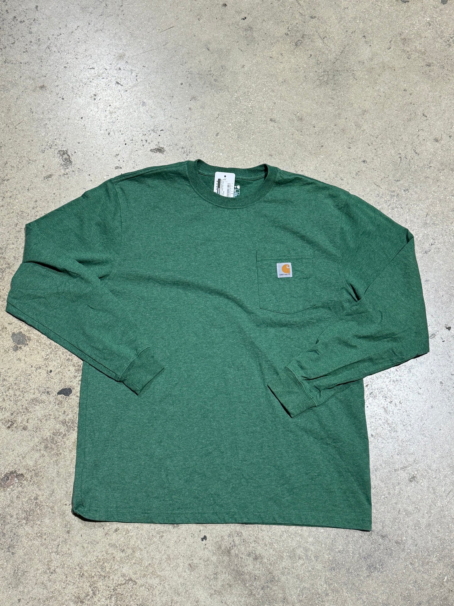 Carhartt Longsleeve Pocket Tee - Green Size Large