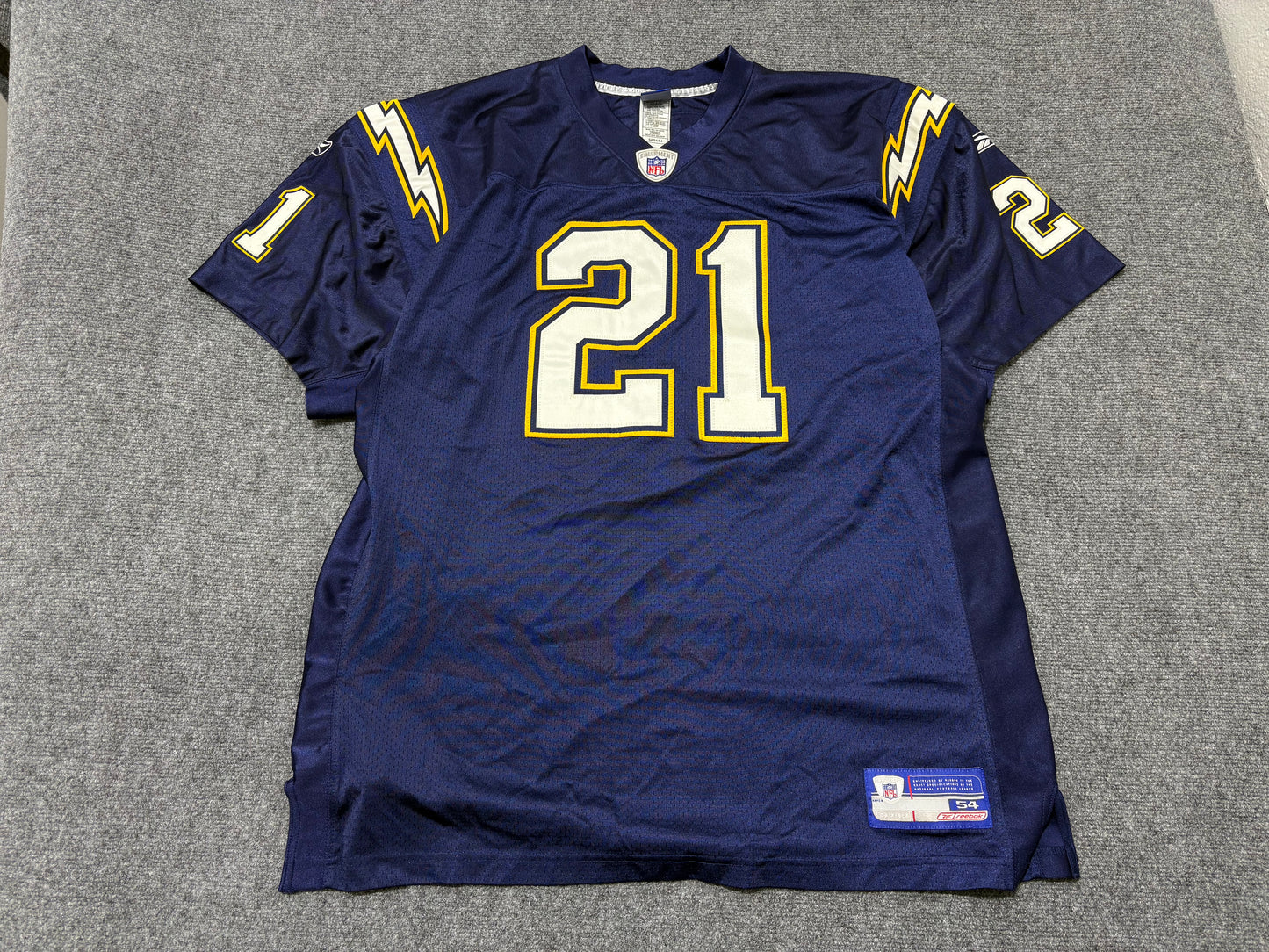 Reebok San Diego Chargers #21 Tomlinson Authentic Jersey - Navy Size 54/XXL