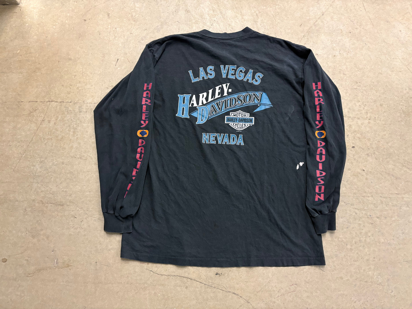 1997 Harley Davidson Las Vegas Long Sleeve - Black Size XL