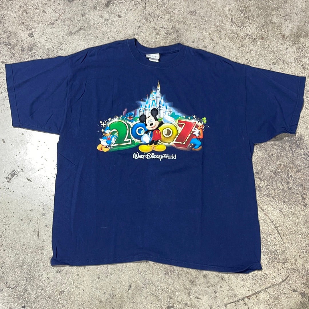 2007 Walt Disney World Tee - Navy Size XXL