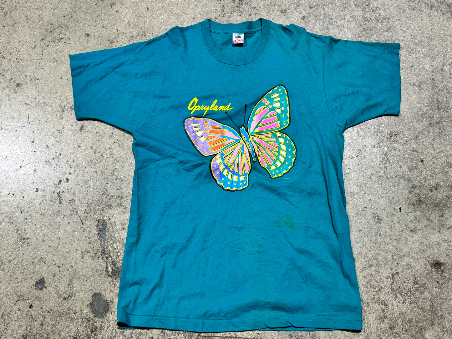 1991 Opryland Butterfly Tee - Aqua Size XL