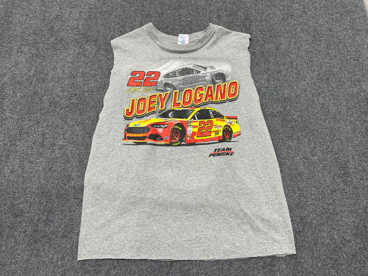 Cutoff Joey Logana #22 Nascar Tee - Gray Size Large