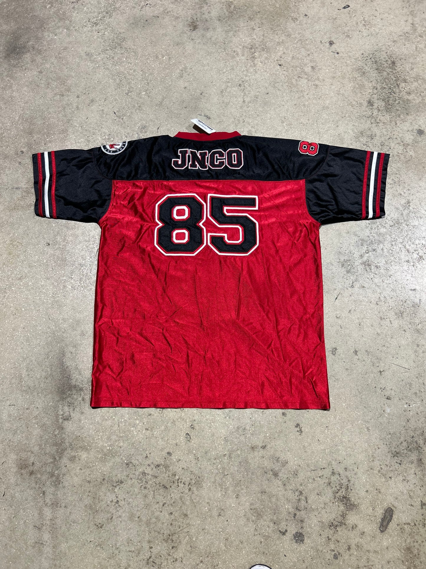 JNCO Dragon Football Jersey #85 - Black/Red Size Large