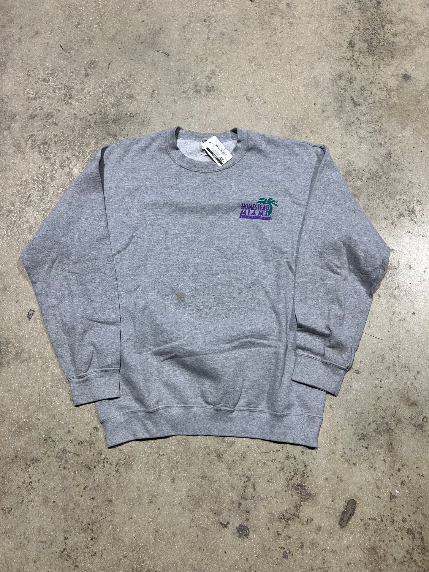 Homestead Miami Speedway Crewneck - Gray Size Large