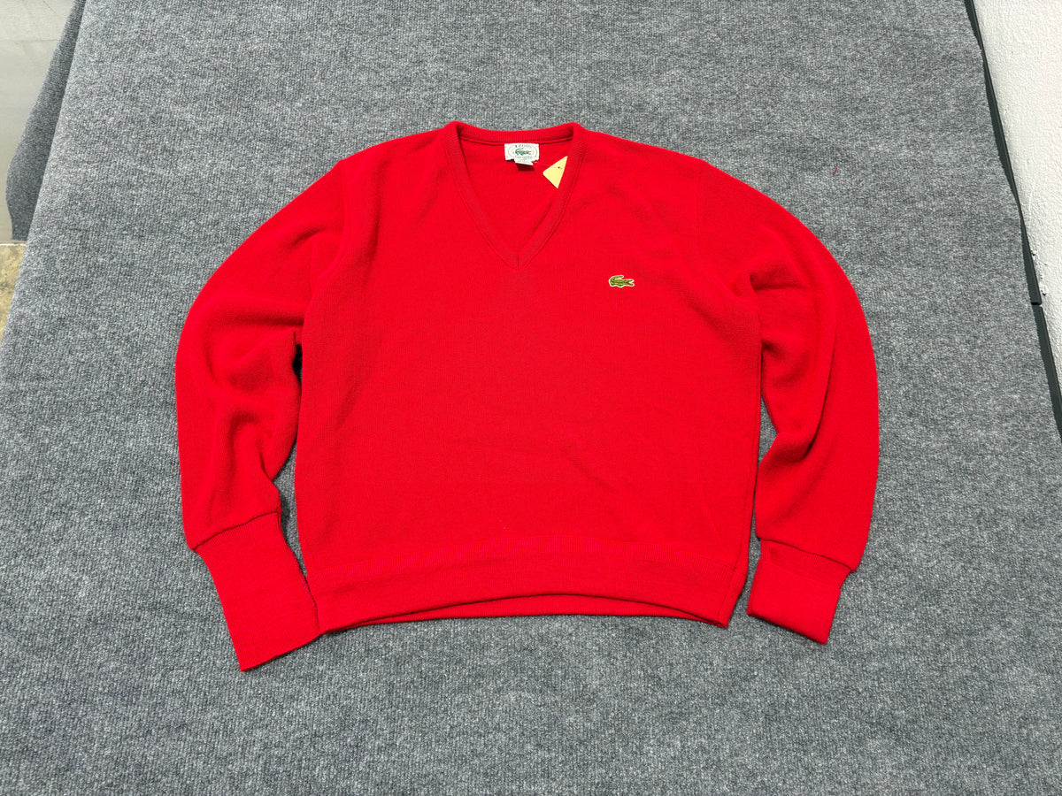 Lacoste Sweater Vest - Red Size Medium