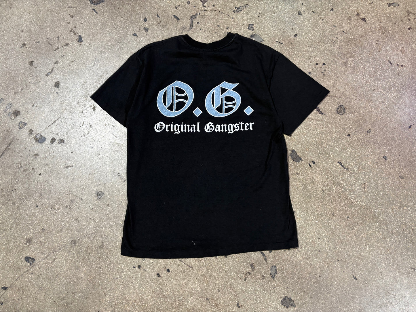 1991 ICE T Original Gangster Tee - Black Size Large