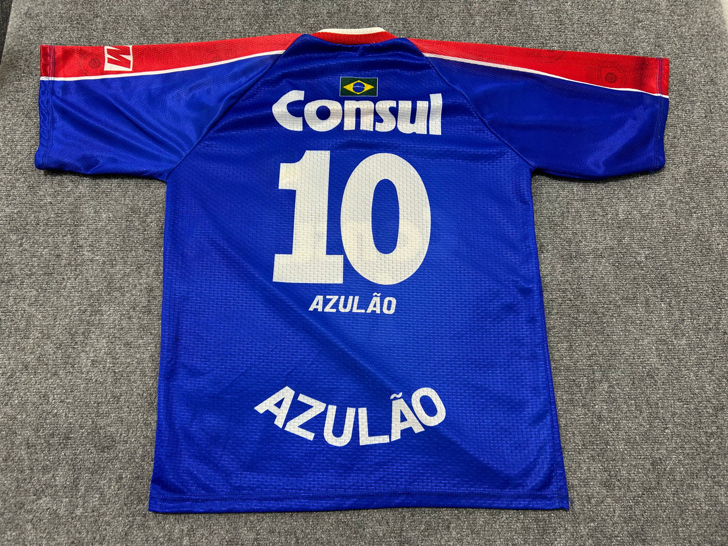 2000 Assocao Desportiva Sao Caetano Soccer Jersey #10 - Blue/Red Size XL