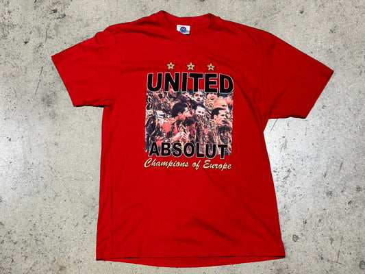 2008 Bootleg Manchester United Premier League Champions Tee - Red Size Medium