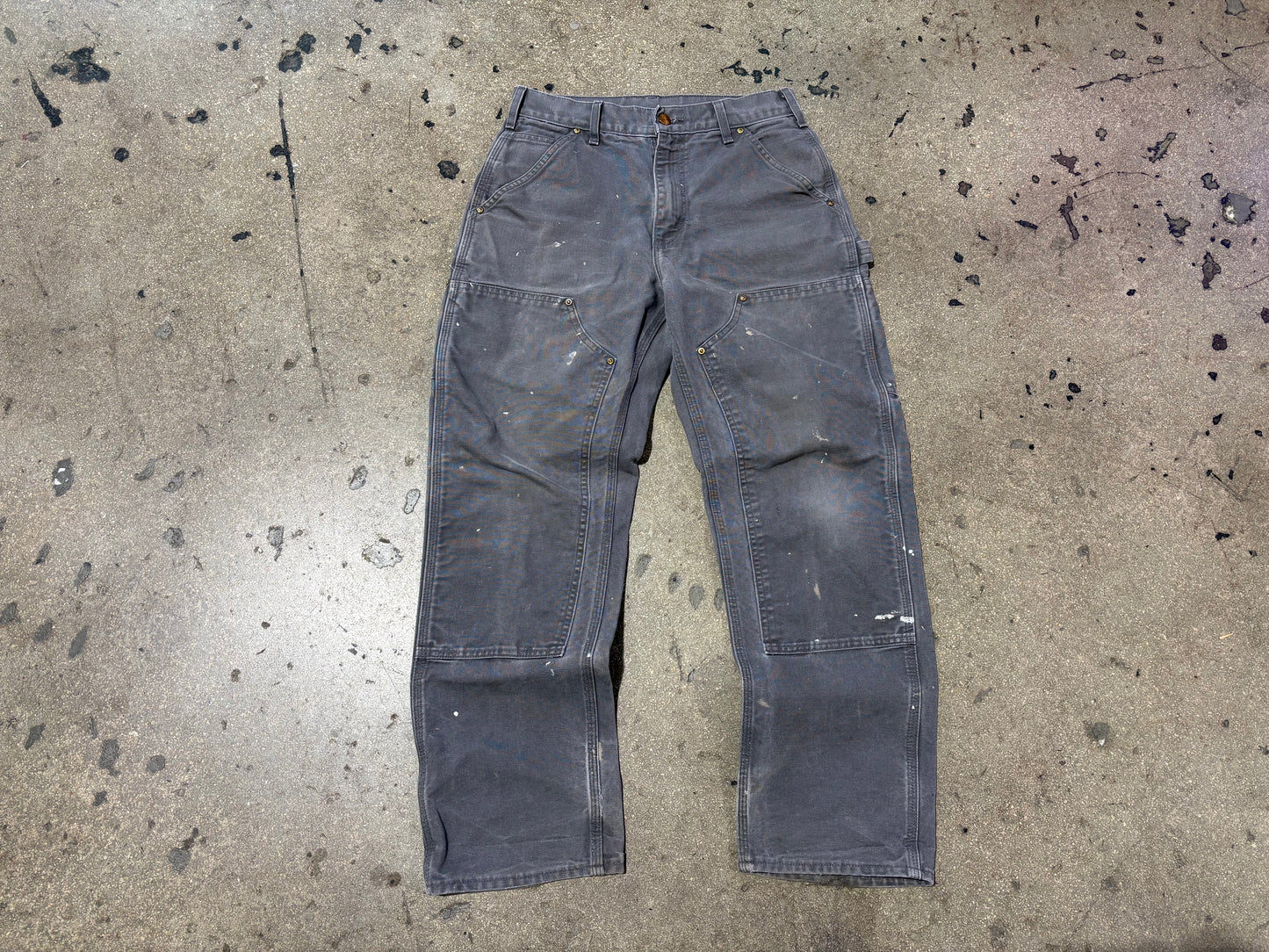 Carhartt Double Knee Carpenter Pants - Grey Size 28 x 28