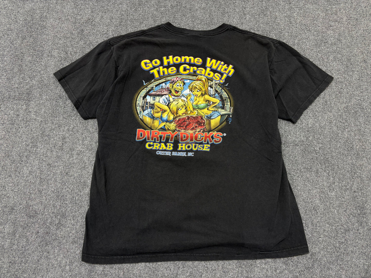 Dirty Dicks Crab House Tee - Black Size XL
