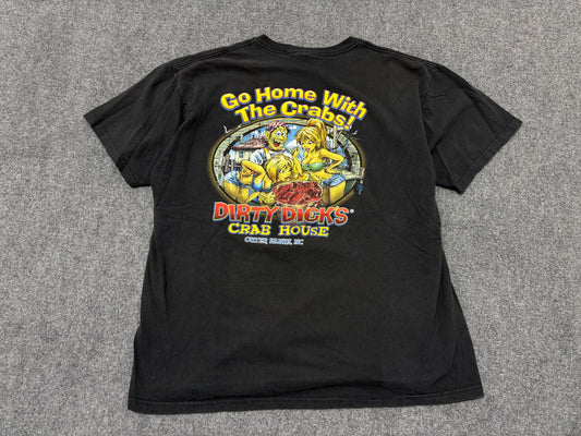 Dirty Dicks Crab House Tee - Black Size XL