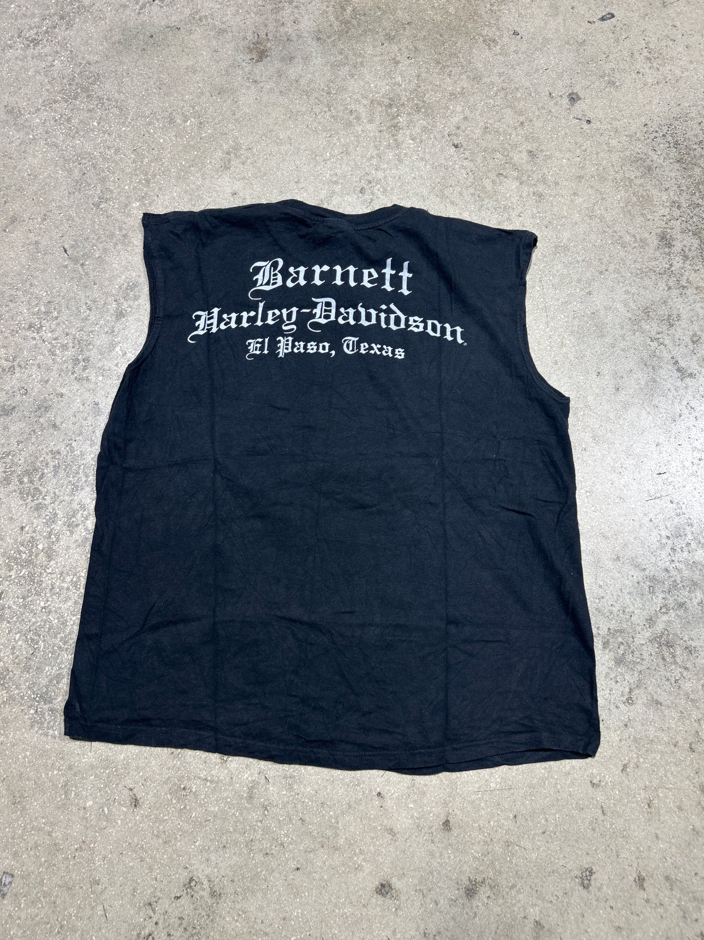 2013 Harley Davidson El Paso, Texas Cuttoff Tee - Black Size XL