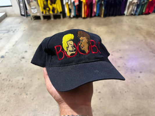 1997 Beavis & Butthead Boobs Snapback Hat - Black