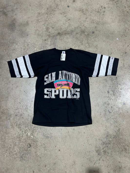 San Antonio Spurs Football Jersey Shirt - Black Size Large