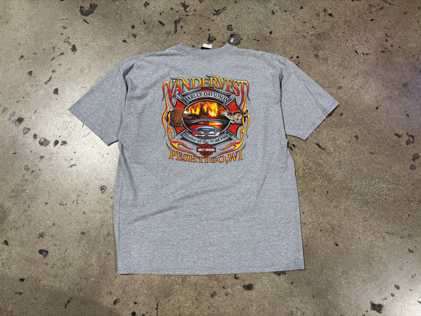 Harley Davidson Vandervest Tee - Grey Size XXL