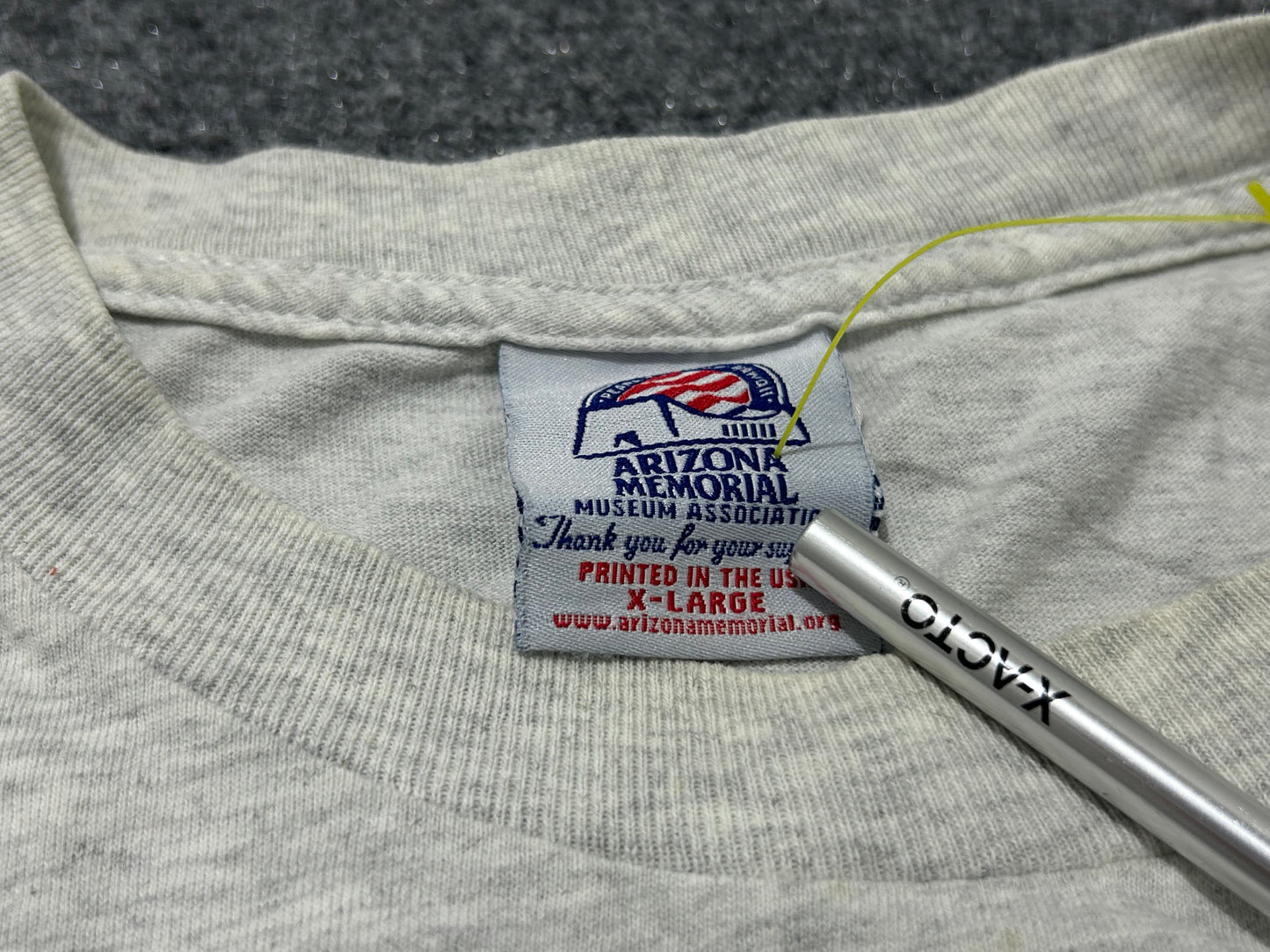 USS Arizona Pearl Harbor Tee - Gray Size XL(con)