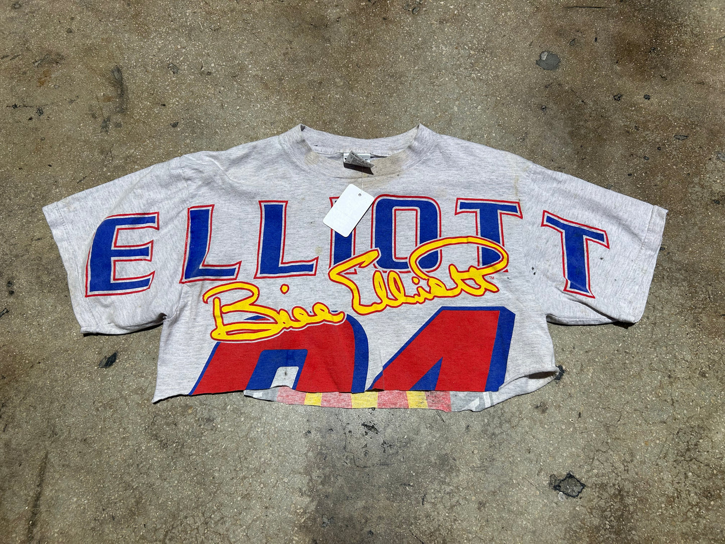 WMNS Nascar Cropped Tee - Gray Size Large (con)