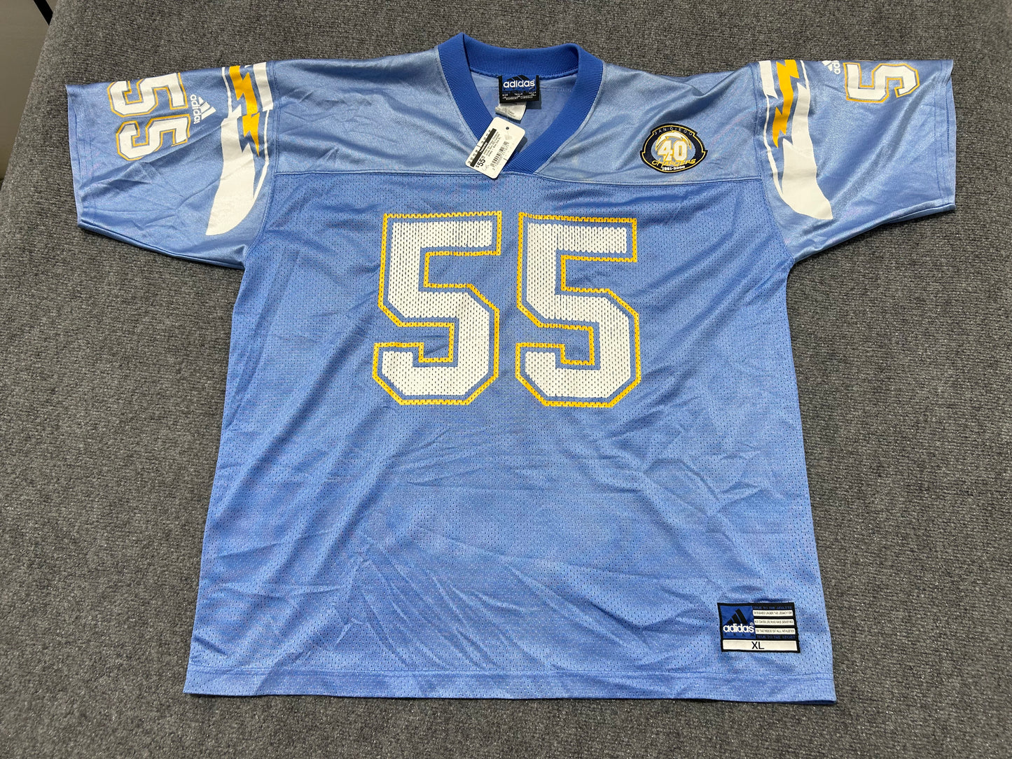 2000s San Diego Chargers Junior Seau #55 Football Jersey - Blue Size XL