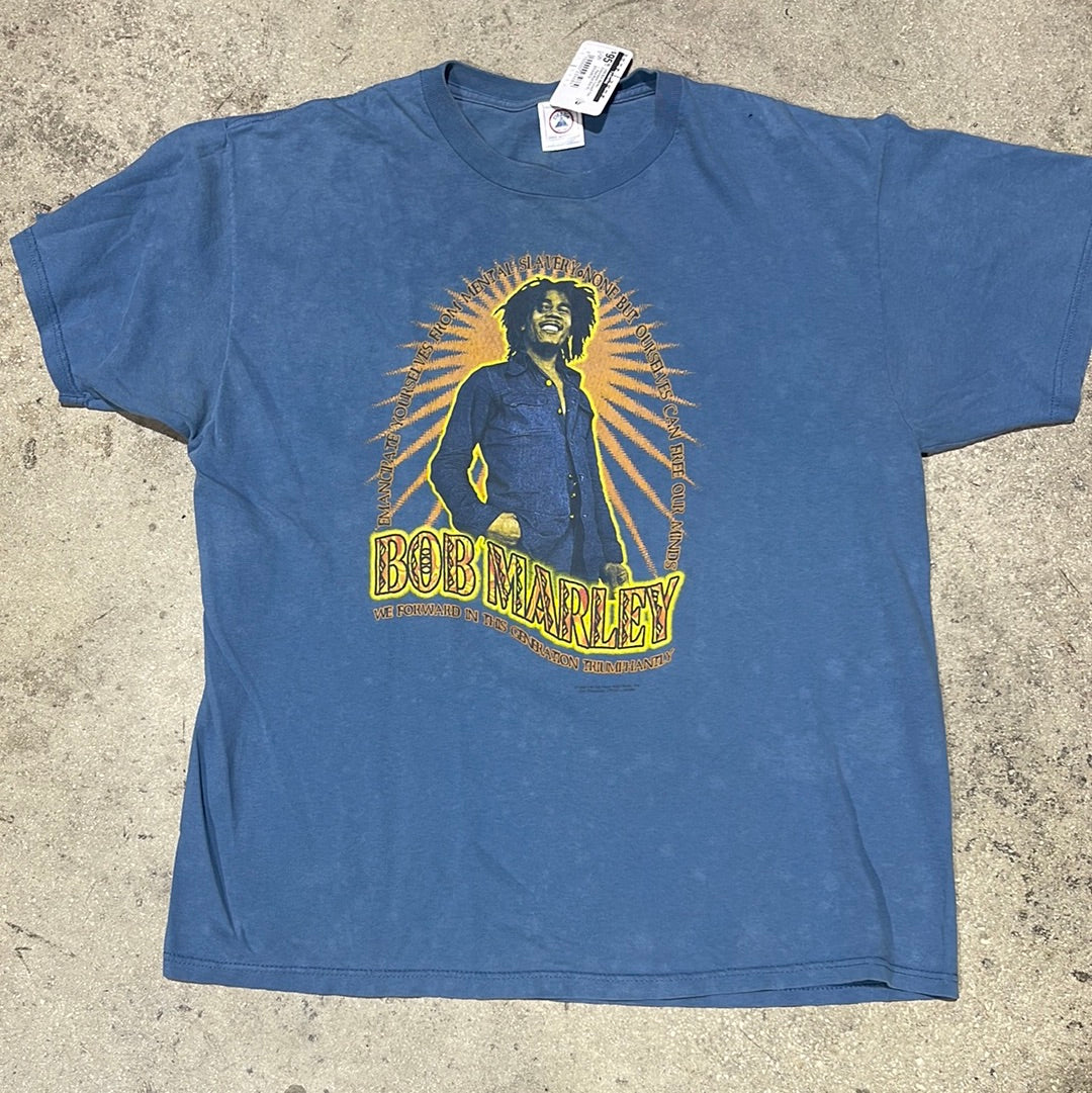 1998 Bob Marley Emancipate Yourself Tee - Pale Blue Size XL