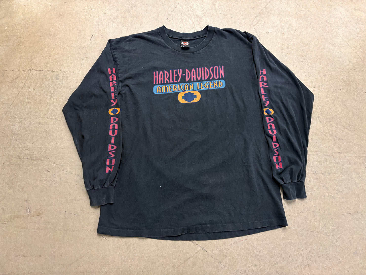 1997 Harley Davidson Las Vegas Long Sleeve - Black Size XL