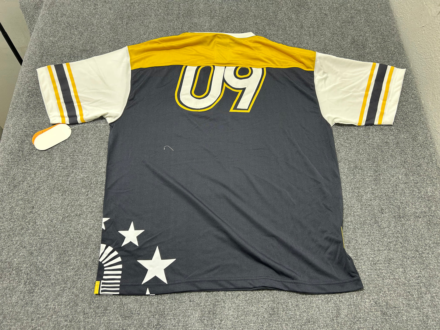 Akademiks Split Jersey - Yellow/Navy Size Large