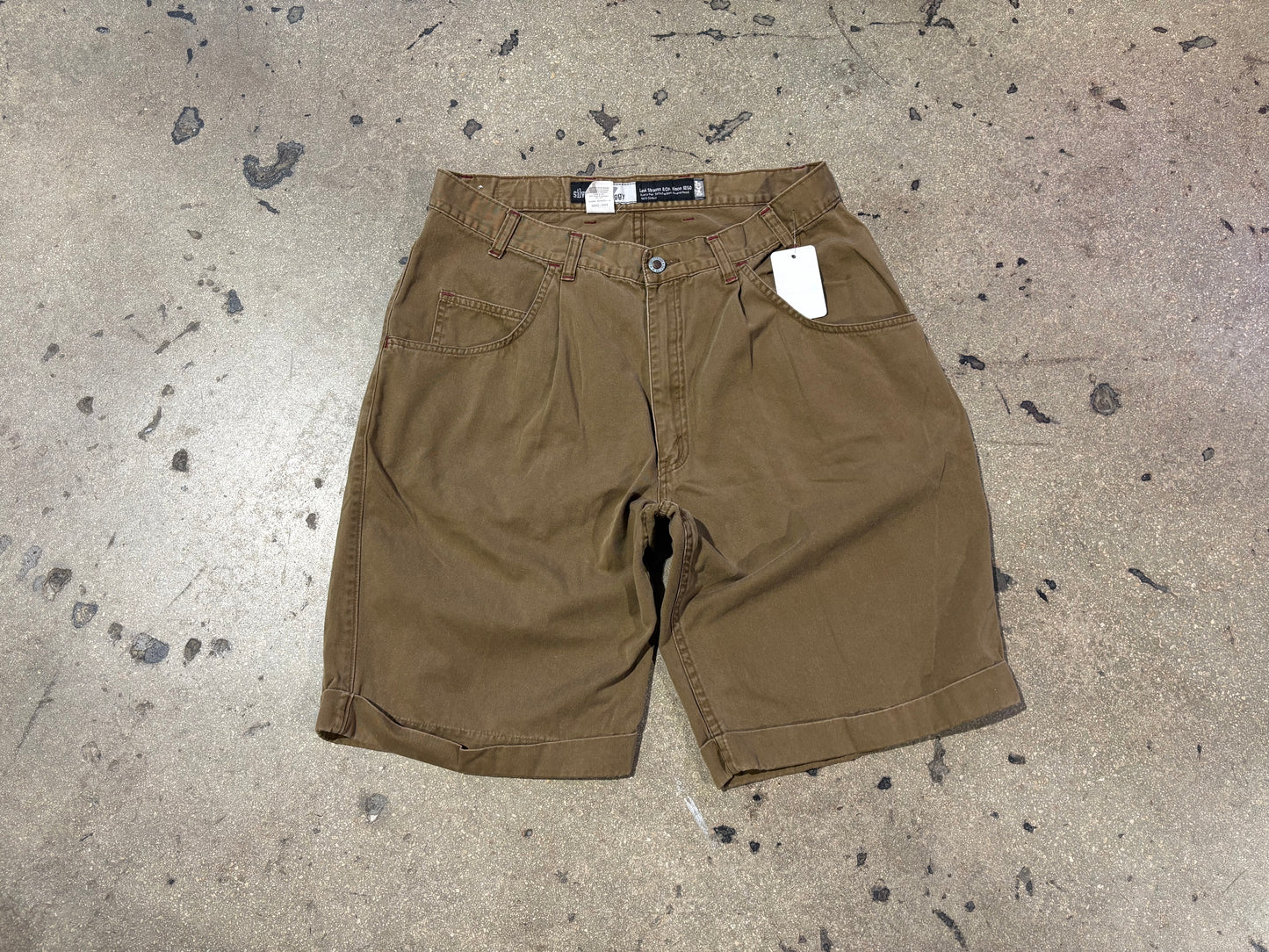 Levis Silvertab Baggy Shorts - Dark Khaki Size 36