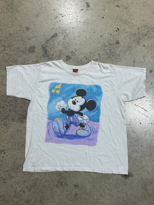 Mickey Whistle Tee - White Size XL